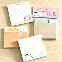 100 feuilles de bloc-notes Kawaii, style coréen, notes autocollantes mignonnes avec des animaux, 8x8 cm, accessoires pour scrapbooking, agenda, journal, papier à messages
