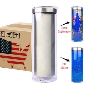 Nouveau design – Gobelet droit en acier inoxydable de 20 oz pour transfert par sublimation blanc - Product Image 2