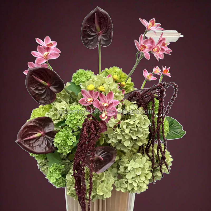Customized Autumn Burgundy Wine Red Centerpiece