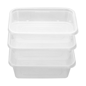 Tiya Recta ngle <span class=keywords><strong>Clear</strong></span> Hartplastik Lebensmittel Vorrats behälter 500ml Mikrowelle zum Mitnehmen Kunststoff Togo Lebensmittel behälter