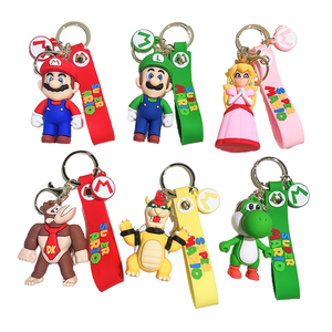 Llavero Popular de Goma y Aleación de Zinc con Diseño 3D de Anime de <span class=keywords><strong>Mario</strong></span> <span class=keywords><strong>Bros</strong></span>, Luigi y Hongo, Grabado en Relieve, Duradero y de Gran Venta - Product Image 2