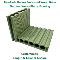 Plancher composite WPC creux à 5 cavités pour extérieur, surface lisse, 140x30mm, longueur personnalisée, plusieurs couleurs, résistant à l'humidité, pour jardin