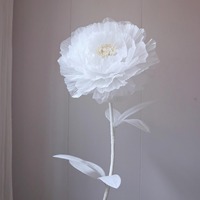 Fleur artificielle géante en organza, pivoine surdimensionnée imperméable pour mariage, vitrine, décoration événementielle, vente en gros