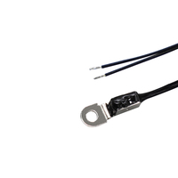 Capteur de température thermistance NTC à anneau de connexion avec fil noir pour détection de température de surface de batterie et moteur, résistance personnalisée