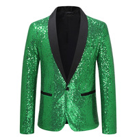 Costume de performance de fête Costume à paillettes pour hommes Blazer de mariage pour hommes Blazer Bling Veste de costume formelle