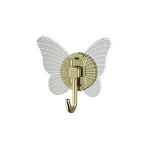 Crochet adhésif papillon de luxe léger, sans perçage, pour accrocher les manteaux, décoration d'entrée, rangement - Product Image 6
