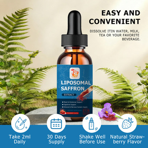 Compléments alimentaires liposomaux au safran OEM ODM avec extrait de racine d'ashwagandha et zinc, antioxydant, défense immunitaire, gouttes liquides - Product Image 5