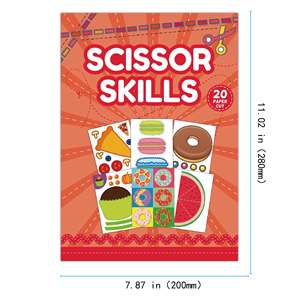 Libro de Habilidades de Corte y Pegado con Temática de Comida, Divertido y Educativo para Niños Mayores de 3 Años, Desarrolla la Motricidad Fina - Product Image 6