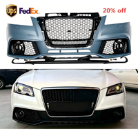 Kit de pare-chocs avant style RS3 pour Audi A3 8P 2008-2012 avec calandre nid d'abeille et trou pour feux antibrouillard, kit de conversion de carrosserie, pièces automobiles