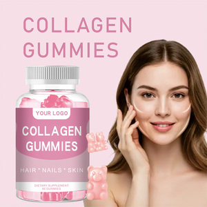 סוכריות גומי קולגן OEM/ODM עם ויטמין C, אבץ וביוטין, פפטידי קולגן שעברו הידרוליזה, 60 יחידות, לתמיכה באנרגיה למבוגרים - Product Image 1