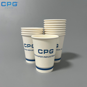Factory Direct Supply 8oz Single Wall Compostable Paper Cups <b>PLA</b> Lined Disposable Cups for Food Service Catering - Product Image 1