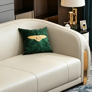 Custom Made Modular Square <strong>3</strong> Seater Luxury <strong>Leather</strong> <strong>Sofa</strong> Villa Living Room Sectional <strong>Sofa</strong> <strong>Set</strong> - Product Image 5