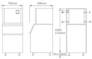 Top Sale Large Capacity Commercial Design Ice Cube Making Machine With <b>Air</b> Cooling Ice Machine - Product Image 2