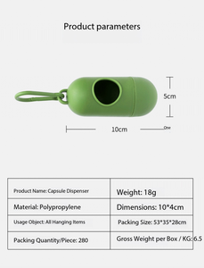 Dispensador Portátil de Bolsas para Desechos de Perros, Soporte de Plástico para Bolsas de Excrementos, Estuche para Limpieza de Mascotas para Paseos y Viajes - Product Image 6