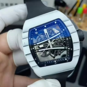 Montre mécanique carrée à design creux en fibre de carbone, marque de luxe, montre de sport pour homme de haute qualité, étanche - Product Image 1