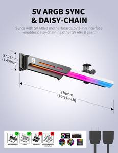 <span class=keywords><strong>Support</strong></span> de GPU en alliage de zinc robuste <span class=keywords><strong>upHere</strong></span> GL7, anti-affaissement - Product Image 5