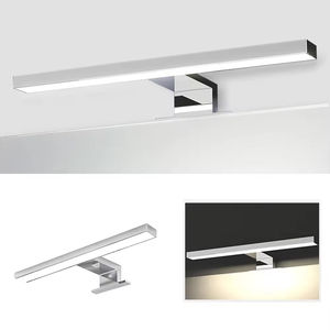 Howlighting IP44 Montado en espejo Controlador incorporado 300mm 500mm Cromo pulido Gabinete de baño Lámpara de espejo LED de plástico - Product Image 2