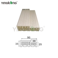 Yingkang chine usine Extrusion D Type 35mm épaisseur WPC panneau et cadre porte montant matière première WPC profils pour la Thaïlande