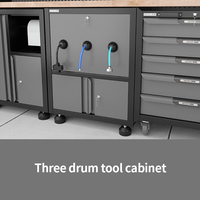 Établi d'Atelier Modulable Personnalisable en Acier Robuste, avec Armoire de Rangement pour Outils et Support OEM
