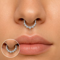 JIAXIN Anneau de nez clicker en titane de qualité implantaire ASTM F136, anneau de piercing à segment articulé, bijoux de piercing corporel raffinés