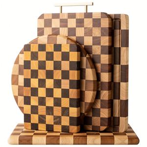 Planche à découper en bois personnalisée, logo gravé au laser, écologique, durable, facile à nettoyer, compatible couteaux, plateau de service pour la maison et la cuisine - Product Image 2