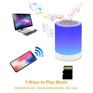 Prix de gros 600mah 3W Haut-parleur Bluetooth intelligent avec lumières à claquement de doigts, lumières tactiles colorées - Product Image 3