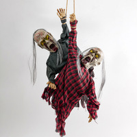 Décoration de maison hantée d'Halloween, pièce d'évasion, accessoire de loup-garou d'horreur à capteur électrique, jeux de rôle sur le thème des fantômes, lumineux