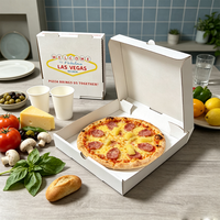 Boîtes à pizza en carton ondulé kraft de qualité alimentaire SP5254, résistantes à la graisse, plusieurs tailles, logo personnalisé, écologiques, pour les pizzerias à emporter
