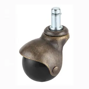 1.5Inch 2Inch 40Mm 50Mm Bal Caster Met Stem Antieke Meubelen Stoel Wielen Voor Kleine Trolleys