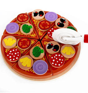 Jouet de cuisine pour enfants d'âge préscolaire, jeu de rôle, jouet de Noël, découpe de fruits, jeu de simulation, jouet en bois, pizza - Product Image 5