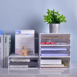 Riporre efficienza scrivania portaoggetti A4 porta File in plastica trasparente cassetti organizer - Product Image 5