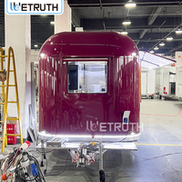 Wetruth Camion de restauration personnalisé entièrement équipé aux normes américaines, four à pizza, chariot alimentaire, grande remorque alimentaire, camion de restauration de rue, fabriqué en Chine