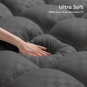 Yatak Topper ekstra kalın yatak koruyucu örtü sırt ağrısı için soğutma yatak koruyucu Overfilled aşağı alternatif dolum - Product Image 3