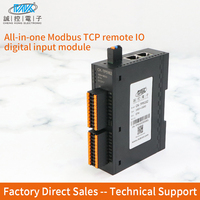 Módulo de E/S Remoto Modbus TCP CK-TP5162 de 16 Canales Digitales, Ethernet/IP para Automatización PLC, Compatible con CE RoHS, Montaje en Riel DIN