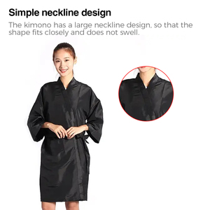 Kimono de salón de belleza con Logo personalizado, Kimono antiestático repelente al agua - Product Image 5