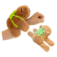 Vente chaude Capybara En Peluche Jouet Poignet Animal En Peluche Slap Band pour Halloween Cadeau De Noël En Peluche Capybara Bracelet Poupée