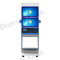 Machine de jeu d'arcade ATM verticale avec écran tactile capacitif 17 points, boîtier métallique, système d'exploitation Windows et support sur pied