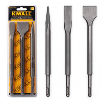 Kit de ciseaux SDS Plus KiWALL 2/3 pièces, ensemble de ciseaux à béton, ciseaux à pointe de taureau, ciseaux plats et ciseaux larges pour marteau perforateur rotatif