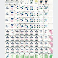 Tuiles de Mahjong Américain Personnalisables Blue Monkey, Meilleures Ventes Transfrontalières, Styles Acryliques Européens et Asiatiques, Fabriquées à Jiangsu