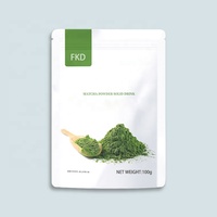 Sachets en plastique personnalisés avec logo imprimé, en aluminium, à fermeture éclair, pour poudre de thé matcha et herbes, emballage alimentaire