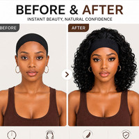 Perruque africaine européenne à cheveux longs et raides, perruque synthétique africaine à petites boucles, type bandeau en soie glacée, prix de gros