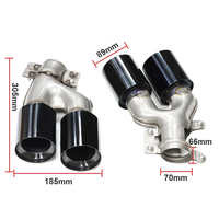 Sypes voiture acier inoxydable silencieux pointe buse tuyau d'échappement tuyau d'échappement embout d'échappement pour BMW G30 G31 G38 G32 525i 528i 530i M5 Style