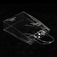 Sacs Cadeaux en Plastique Transparent Économiques avec Poignée, Sac Fourre-tout Réutilisable en PVC Transparent pour le Shopping