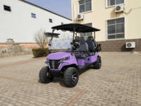 Carrito de Golf de 4 Ruedas a Gasolina, 6 Plazas con Techo y Parabrisas, Buggy Todoterreno para Complejos Turísticos, Campos de Golf y Comunidades