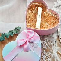 Boîte cadeau en papier recyclable personnalisée en forme de cœur, pelliculage mat pour l'emballage de fleurs et de fruits, boîte simple pour la Saint-Valentin