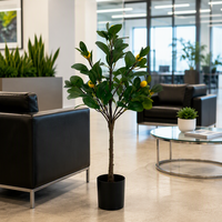 Künstliche Zitronenbäume mit Echten Blättern, Künstliche Bonsai-Pflanzen, Künstliche Topfpflanzen für Hotel- und Neujahrsdekoration
