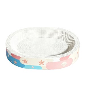 Custom-made cross-border <b>cat</b> house <b>scratching</b> board, wear-resistant and lint-free, made in Shenzhen factory, white corrugated - Product Image 2