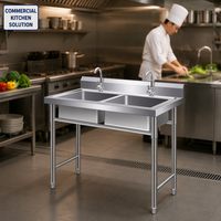 Évier de cuisine en acier inoxydable 304 avec drain invisible, design dissimulé, finition brossée mate, résistance à la corrosion, look moderne