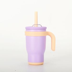 14oz Kids Stainless Steel Insulated <b>Tumbler</b> Handle <b>Straw</b> Leak-Proof Double Wall Vacuum <b>Cup</b> 12-24 Hours Thermal Performance for - Product Image 3