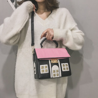 Sacs à bandoulière en forme de maison pour femmes, mode, personnalité, en cuir PU, sac à main décontracté et sac à main